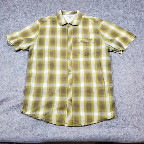 Horny Toad Shirt Mens Large Mickey Button Front Plaid Casual Short Sleeve Hike - Picture 1 of 9